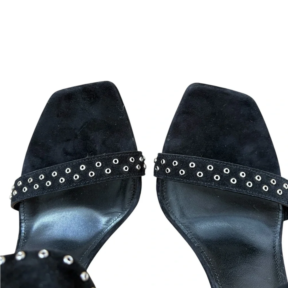 Saint Laurent Leather Mica 105 Stud Mule Black Size 6.5 - Picture 11 of 13